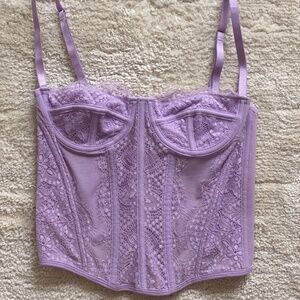 Lilac Purple Lace Corset Top